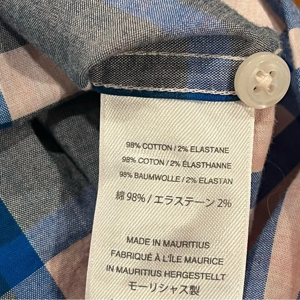 J.Crew Men’s Classic Fit Short-Sleeve Secret Wash Button‎ Up Shirt Pink Plaid